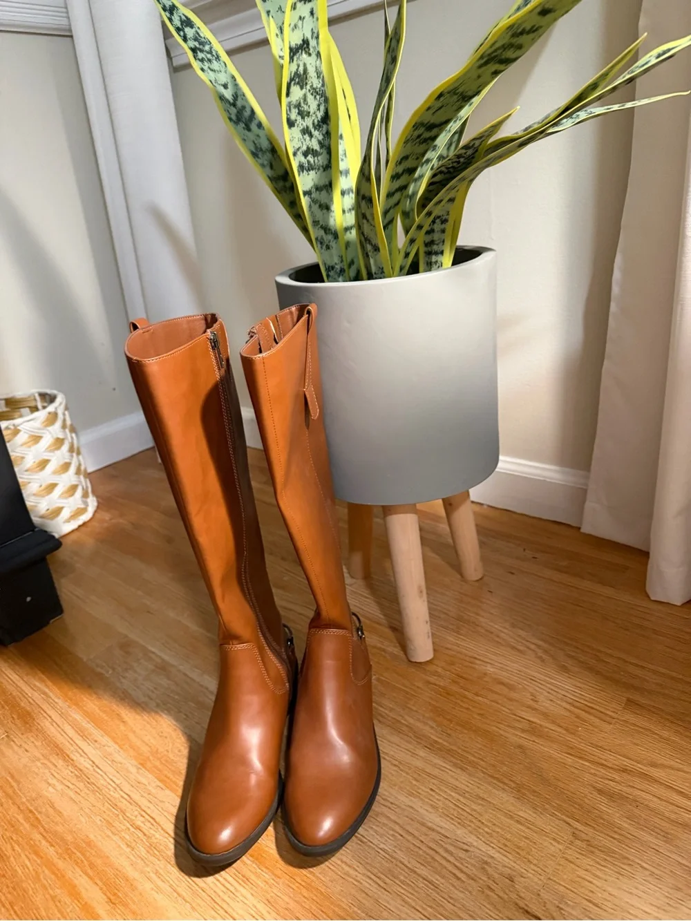 Sam & Libby Women's Over-the-Knee Riding Boots in Chestnut Brown